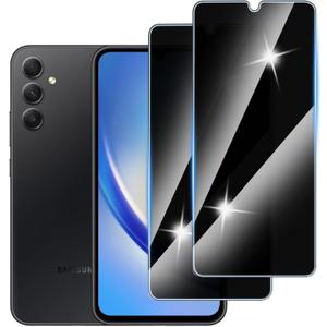 [2 Pack] Privacy Screen Protector for Samsung Galaxy A34 5G, Anti-Scratch, Anti Spy, 9H Hardness,Bubble Free,Tempered Glass Screen Protector for Samsung Galaxy A34 5G