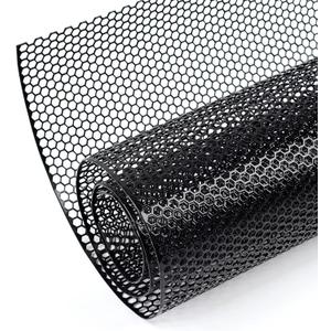 AggAuto 47x16 inches Car Pickup Truck Grill Mesh Spoiler Bumper Vent Aluminum Alloy Automotive Grille Insert Air Intake Racing Honeycomb Hole 6mm Spacing 1mm Black