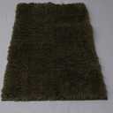 CozeCube Upgraded Shaggy Bath mat for Bathroom Non Slip 20" X 32", Super Soft Quick Dry Bath Rugs, Fluffy Plush Bathroom Rugs Machine Washable, Olive Green (1'8" x 2'8" (Rectangular))
