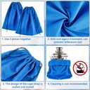 Shappy 2 Pcs Anti Tarnish Cloth Bag for Silver Storage 18 x 18 Inch Fabric Silver Protection Bags for Jewelry, Flatware, Trays(Blue)