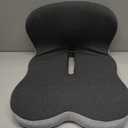 Seat Cushion, Office Chair Cushions for Tailbone Relief, Seat Cushions for Office Chair with L-Shaped Ergonomic Design & Adjustable Strap, Memory Foam Chair Cushion for Long Sitting Worker(Black Gray)