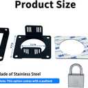 Deadbolt Child Safety Lock, to Prevent Deadbolt Thumb Turn, No-Drill Safety Lock Guard, Stainless Steel with 3M Adhesive Backing, Simple Install (with Padlock)