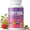 Cortisol Reducer for Women & Men - Premium Ashwagandha, Magnesium & L-Theanine Blend - Helps Control Stress, Anxiety & Belly Fat (90 Capsules), EXP: 01/21/2028