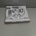 Large 12" RGB Color Changing Digital Wall Clock with Remote Control | LED Display Plug-in Clock with 3 Brightness Levels & Temperature Display | Perfect for Home, Gym, Classroom, Office