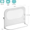NUTIKAS Baby Bed Rail Guard for Toddlers - 35.4" Toddler Bed Rails for Crib,Twin,Full, Queen Bunk Size Bed Swing Down Bedrail Extral Tall Child Safety Side Railing Guards for Kids