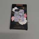 for iPhone 13 Mini Case - Wireless Charging Compatible - Dual-Layer Hard Shell + Silicone Cover - Shockproof Protective Phone Case with Stylish Designs for Women - Abstract Lotus