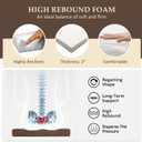 Wellsin Chair Cushions for Dining Chairs 6 Pack - Kitchen Chair Cushions with Ties and Non-Slip Backing - Dining Chair Pads 16"X16"X2", Brown