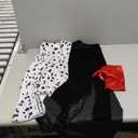 Spooktacular Creations Villain Character Costume, Black and White Dalmatian Shawl, Halloween Costumes for Women Adult 2025 (Medium)