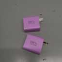USB C Charger Block, 2-Pack 65W 6-Port USB C Wall Charger iPhone Charger Fast Charging PD Power Adapter+QC Wall Plug Multiport Type C Brick Chargers for iPhone 17 16 15 14 13 12 11 Pro Max XS,Purple