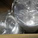 100 Pack 24 oz Clear Plastic Iced Coffee Cups with Lids & Straws