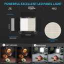 GVM 2 Pack LED Video Lighting Kits with APP Control, Bi-Color Variable 2300K~6800K with Digital Display Brightness of 10~100% for Video Photography, CRI97+ TLCI97 Led Video Light Panel +Barndoor