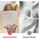 Mellbree Bread Bags for Homemade Bread, 2-Pack 100% Linen Thicken Sourdough Bread Bags 17.5 ×11.5 Inchs for Homemade Bread, Heavy Duty Pure Natural Linen Fabric and Drawstring Design, AC