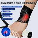 Ultra-Thin Wrist Brace Support for Carpal Tunnel, Wrist Brace for TFCC Tears, Elastic Wrist Wraps for Sports Work Typing Sleeping, Wrist Straps for Weightlifting, Golf, Tendonitis, Arthritis (Black)