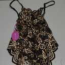 Avidlove Sexy Lingerie for Women Deep V Teddy Sheer Lace Bodysuit Snap Crotch One Piece Babydoll (Medium, Black&skin)