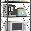 SONGMICS 5-Tier Metal Storage Rack, Shelving Unit with X Side Frames, Dense Mesh, 12.6 x 23.6 x 57.3 Inches, for Entryway, Kitchen, Living Room, Bathroom, Industrial Style, Ink Black UBSC165B01
