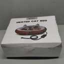 Heated Cat Bed for Small Size Cats, Heated Pet Bed with Timer & Temp Adjustable, Removable Waterproof Pet Heating Pad for Indoor, Gray Cozy Donut Electric Bed Heater Warmer for Kitten Cat (Large)