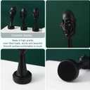 3 Pcs Thinker Statue. See No Evil Hear No Evil Speak No Evil Small Shelf Decor. Abstract Art Sculptures for Bedroom Bookshelf Coffee Table Decor for Living Room.Gifts for Women (Black)