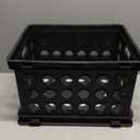 Sterilite File Crate, Stackable Plastic Storage Bin with Handles, Organize Files at Home, Garage, Office, School, Black, 6-Pack