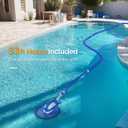 VINGLI Pool Vacuum Cleaner Automatic Sweeper Swimming Pool Creepy Crawler Vacuum with 33FT Hoses (Navy Blue&White)