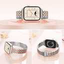 VISOOM Apple Watch Se 11~1 Bands Iwatch 44/45/46/42mm for Women Silver Rose