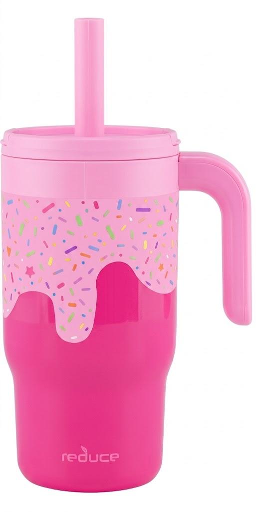 REDUCE CHILLER GO Insulated Kids Tumbler – 14 oz Stainless Steel Cup with Leak-Proof Lid, Stays Cold 18 Hours, Dishwasher Safe – Kids Water Bottle for School, Travel & On the Go