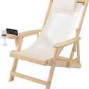 W Home Romantic-Sling Lounge Chair, Natural/Beige