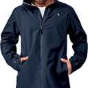Little Donkey Andy Men's Waterproof Rain Jacket Outdoor Lightweight Mountain Windbreaker Long Coat for Hiking Golf Travel, (Blue, XL)