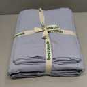 BESTOUCH Duvet Cover Set 100% Washed Cotton Linen Feel Super Soft Comfortable Chic Lightweight 3 PCs Home Bedding Set Solid Cornflower Blue Oversized King