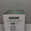 FOCUSLINE 100 Count Clear Plastic Plates 7 Inch, Disposable Heavy Duty Salad Dessert Plates- Premium Hard Plastic Plate Fancy Disposable Clear Plate for Weddings, Parties and Events