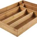 Core Bamboo Large Expandable Flatware Tray 18x13x2.1