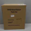 5 Gallon Motion Senor Bathroom Trash Can with Lid, Automatic Garbage Can Touchless, Smart Plastic Waste Basket for Narrow Spaces, Bathroom, Office, Bedroom, Living Room (Gray)