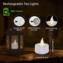 Tea Lights Flameless Candles, 50 Pack Warm White Battery Operated Flickering Candles 200+ Hours Ideal for Home Decoration Outdoor Wedding Parties (50pack Warm White)