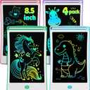 4 Pack LCD Writing Tablet, 8.5 Inch Colorful Toddlers Drawing Tablet for Kids, Creative Doodle Board Drawing Pad, Toy Birthday Gift for 3-6 Year Old Girls Boys (A-blue&pink&green&purple)