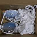 XSTRAP STANDARD Heavy-Duty 2,000LB 50 Feet Rope Hoist Pulley 1 Ton Wheel Block and Tackle System 5:1 Ratio Lifting Power with 2PK 18 Inch Soft Loops (Upgraded 50ft Black)