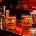 2 x New Dad Gifts, Dad Level Unlocked Whiskey Glass, Fathers Day Gift for New Father Men Husband Him from Wife Son, First Time Daddy Soon to Be Gifts, 10Oz (Transparent)