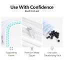 3 x PACKISM TSA Approved Toiletry Bag - Clear Makeup Bag 3 Pack Medium, Metal Smooth Zipper Quart Size Bag for 3-1-1 Liquids, Travel Makeup Bag for Women Men, Airport Airline Compliant Bag, White