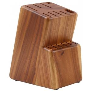 Kitchen knife holder elegant & sturdy (15 slots). Universal knife block with slots for knives, scissor and sharpenner. Knife Block without Knives. Kitchen knife holders for counter top. (Acacia)