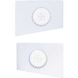 Replacement Top Cover Plates for PS5 Slim Console Disc&Digital Edition,Upper Cover Plates Side Shell Ventilated Dustproof Faceplate for PS5 Slim Accessories, 24x18x4.5cm, White