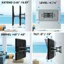 Weatherproof Outdoor TV Mount for 47-90 inch TV, Full Motion TVs Wall Mount TV Bracket with Smooth Swivel Tilt Extension Leveling, Hold Tv up to 132lbs, Max VESA 600x400mm by USX STAR