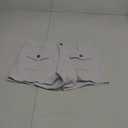 GOBLES Women's Sexy High Stretch Slim Fit Cargo Denim Shorts with Front Pockets White XL