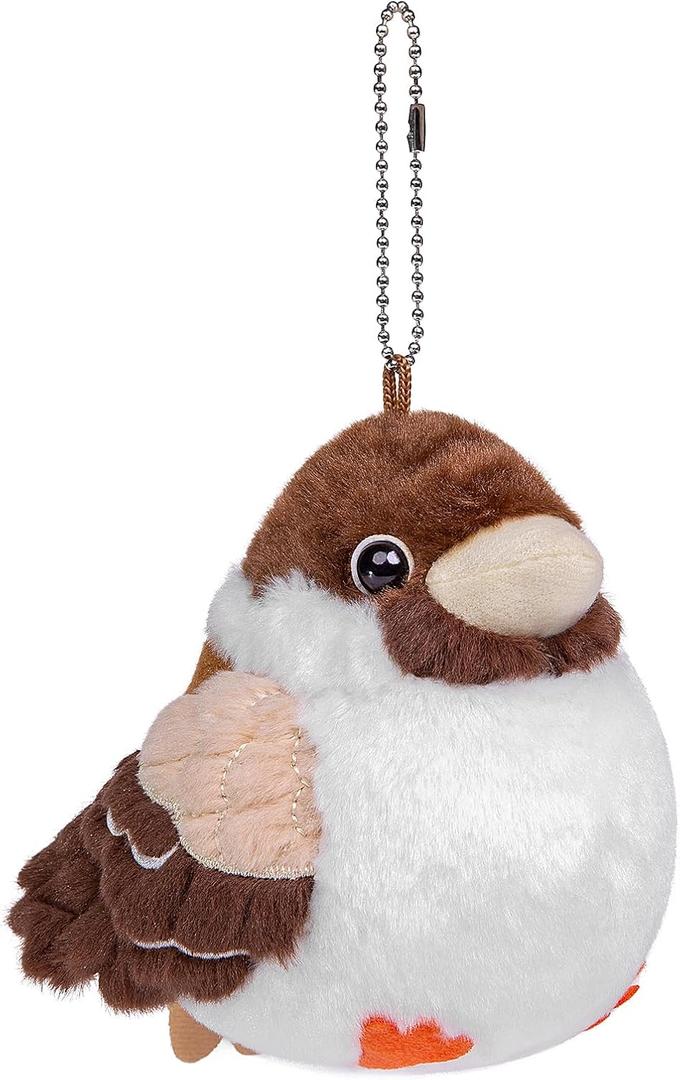 Simulation White Pigeon Stuffed Animal Toy - 10 inch Rock Pigeon Toys, Cute Pigeon as Gift for Kids (4.4in Sparrow)