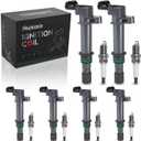 RANSOTO Ignition Coil Pack & Iridium Spark Plug Compatible with 2002-2008 Dodge Ram 1500 Durango Dakota Nitro Grand Cherokee Liberty Commander 3.7L V6 Replaces UF270 7100 Set of 6