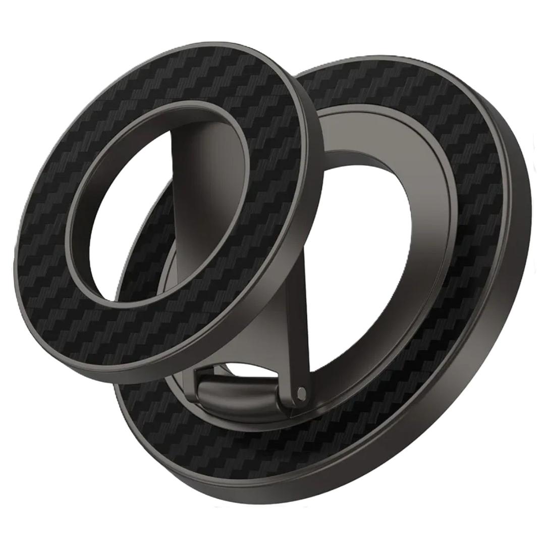 Magnetic Phone Grip Stand for Samsung Galaxy S26/S25 Ultra/S24 FE/Z Fold7/Flip7, MagSafe Ring Holder Gym Finger Magnet Grip Kickstand Dual-Sided Magnetic Car Mount for iPhone 17 Pro Max/16e/16 Pro Max