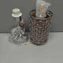 GyroVu Crystal Touch Table Lamp for Bedroom, Silver Desk Lamp with USB-C & USB-A Ports, Dimmable Modern Bedside Lamp for Nightstand, Living Room & Home Office - LED Bulb Included