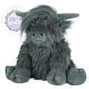 SuzziPals Heatable & Coolable Highland Cow Stuffed Animal, Microwavable Heating Pad for Soothing & Relaxation, Black Cattle Plushies for Stress Relief, Lavender Scented Stuffed Cow Gifts