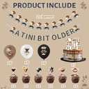 Martini Party Decoration Gold Brown Glitter A Tini Bit Older Banner Cake Topper Balloons, Martini Party Theme Banners Latex Balloons Cupcake Toppers for Children and Adults Birthday Party Decorations