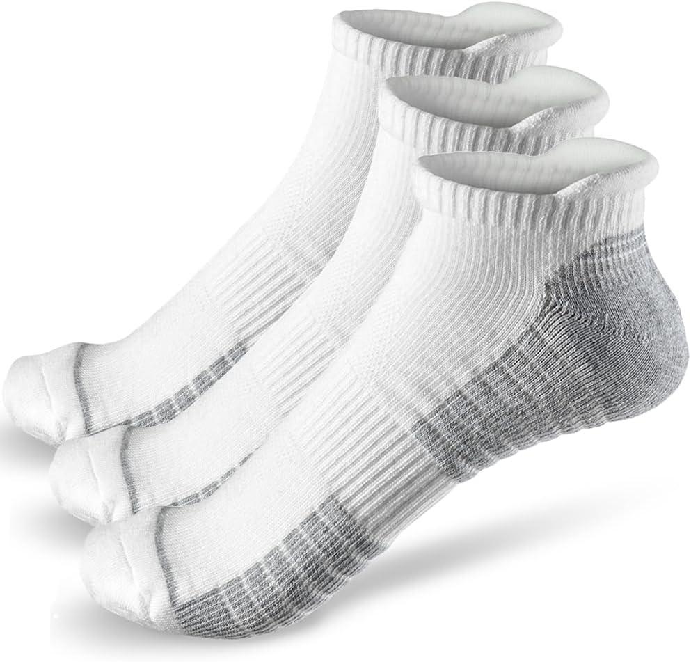 Athletic Socks for Women and Men - 6/3 Pairs Cushioned Low Cut for Comfort with Arch Support for Running & Sports (Small)