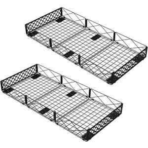 NADAMOO Large Under Bed Storage with Wheels, Low Profile Rolling Under Bed Storage ContainersFoldable Metal Under the Bed Organizer Bins for Bedroom,2 Packs