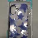 for iPhone 17 Case, Retro Blue Stars Hybrid 2 Layer Hard Shell Silicone Protective Pattern Design Case