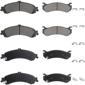 Front Rear Semi-metallic Disc Brake Pads for Chevy Silverado 1500/GMC Sierra 1500 01-06;for Tahoe 4WD,for Suburban 1500, for Yukon 1500 4WD 00-06;for Cadillac Escalade,for Avalanche 1500 4WD 02-06 8pc